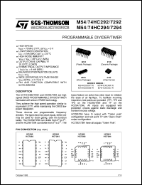 Click here to download M74HC292 Datasheet