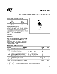 Click here to download STPS8L30 Datasheet