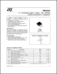 Click here to download IRF630S Datasheet