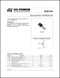 Click here to download MJE3440 Datasheet