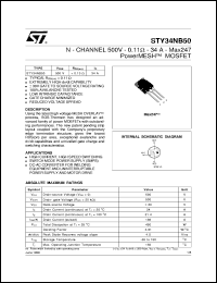 Click here to download STY34NB50 Datasheet