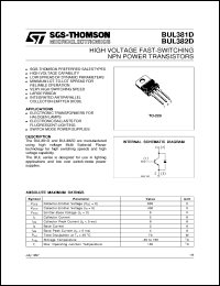 Click here to download BUL381D Datasheet
