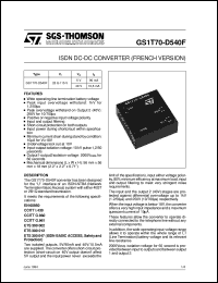 Click here to download GS1T70-D540F Datasheet