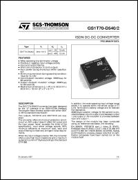 Click here to download GS1T70-D540/2 Datasheet