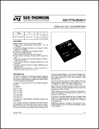 Click here to download GS1T70-D540/1 Datasheet