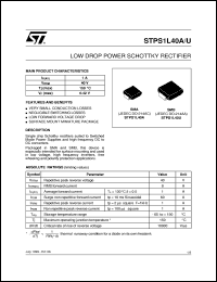 Click here to download STPS1L40 Datasheet