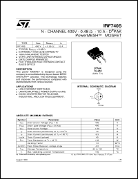 Click here to download IRF740S Datasheet
