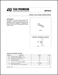 Click here to download BFW43 Datasheet