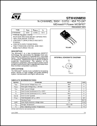 Click here to download STW45NM50 Datasheet