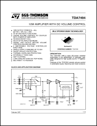 Click here to download TDA7494 Datasheet