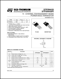 Click here to download STP2NA50 Datasheet
