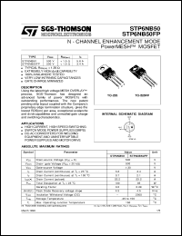 Click here to download STP6NB50 Datasheet