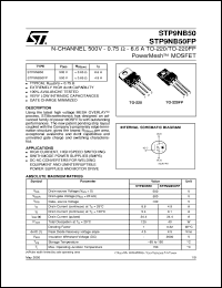 Click here to download STP9NB50 Datasheet