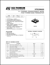 Click here to download STE53NA50 Datasheet