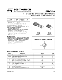 Click here to download STD2N50-1 Datasheet