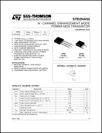 Click here to download STD2NA50 Datasheet