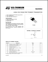 Click here to download MJE5852 Datasheet