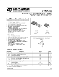 Click here to download STD2NA60 Datasheet