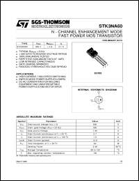 Click here to download STK3NA60 Datasheet