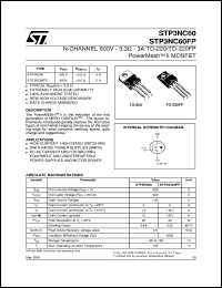 Click here to download STP3NC60 Datasheet