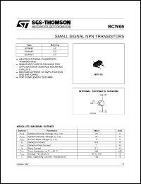 Click here to download BCW66 Datasheet