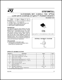 Click here to download STB70NF3 Datasheet