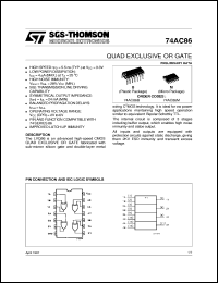 Click here to download 74AC86 Datasheet