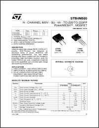 Click here to download STB4NB80 Datasheet