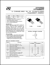 Click here to download STP4NB80 Datasheet