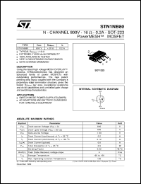 Click here to download STN1NB80 Datasheet