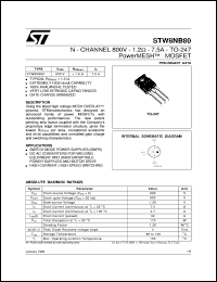 Click here to download STW8NB80 Datasheet