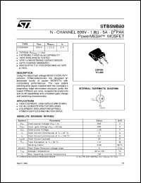 Click here to download STB5NB80 Datasheet