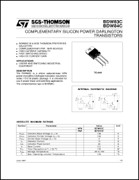 Click here to download BDW83 Datasheet