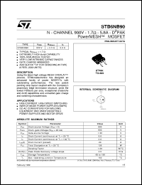 Click here to download STB6NB90 Datasheet