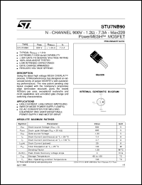 Click here to download STU7NB90 Datasheet