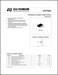 Click here to download STZTA92 Datasheet