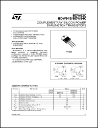 Click here to download BDW93 Datasheet