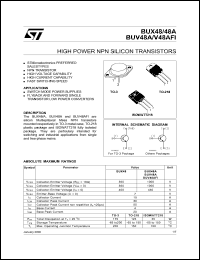 Click here to download BUX48 Datasheet