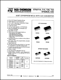 Click here to download ST62E20F1 Datasheet