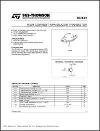 Click here to download BUX41 Datasheet