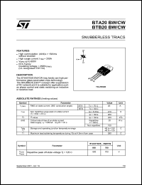 Click here to download BTB20-600CW Datasheet
