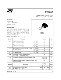 Click here to download X0402BE Datasheet