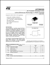 Click here to download LET20030S Datasheet