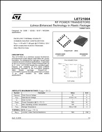 Click here to download LET21004 Datasheet