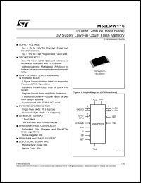 Click here to download M50LPW116 Datasheet