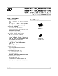 Click here to download M58BW016DT Datasheet