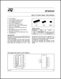 Click here to download M74HC42B1 Datasheet