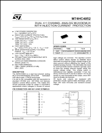 Click here to download M74HC4852 Datasheet