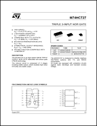 Click here to download M74HCT27B1 Datasheet