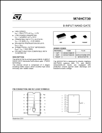 Click here to download M74HCT30B1 Datasheet